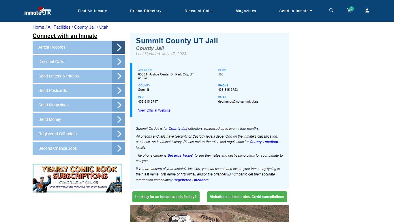 Summit County UT Jail - Inmate Locator - Park City, UT